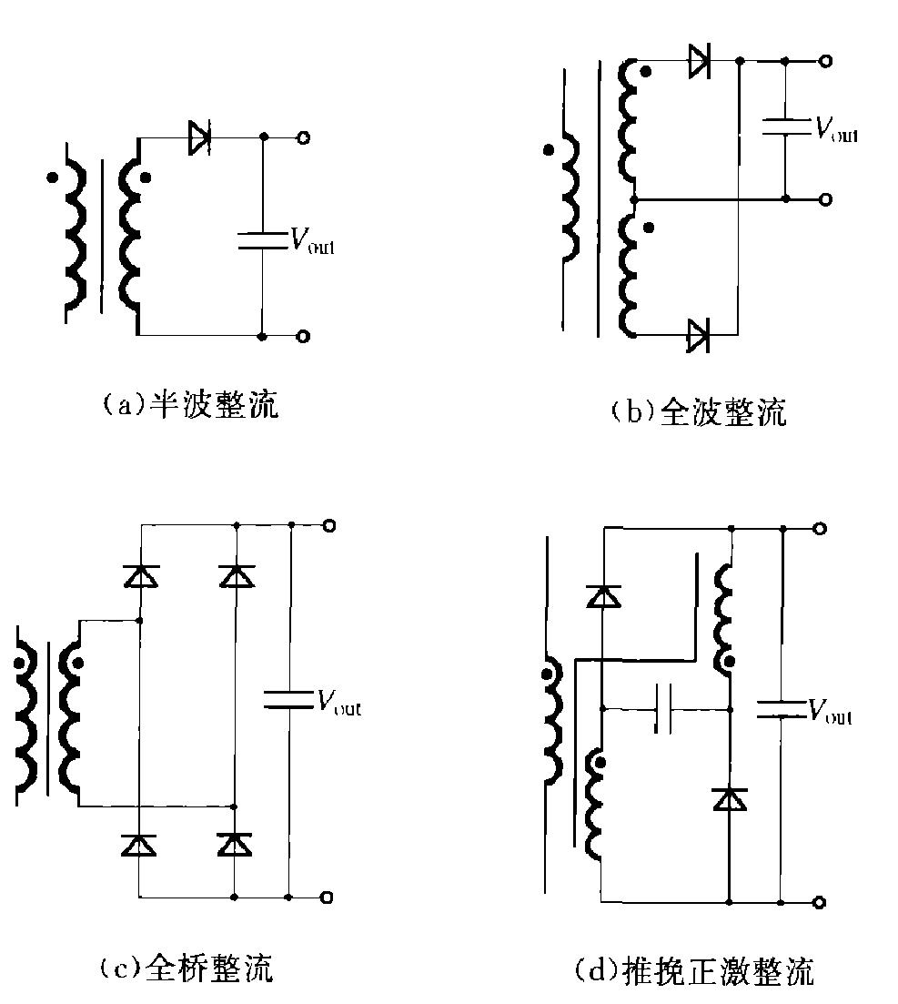 直流变压器的副边整流滤波电路