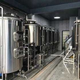 商用精酿啤酒设备 自助餐厅啤酒设备产量2000升原浆啤酒设备