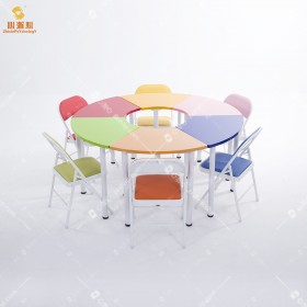 团体6色活动桌，智慧拼接桌，心理团体活动桌
