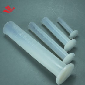 PFA量筒透明可视刻度均匀耐腐蚀性量筒弧角设计本底低